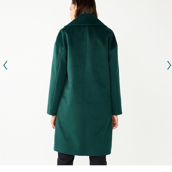New Nine West green winter wool coat - Picture 5 of 7